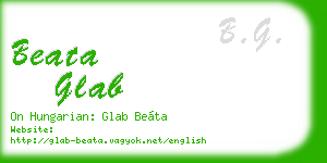 beata glab business card